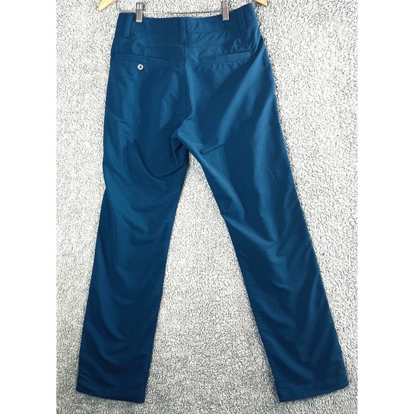 Under Armour Mens Loose Fit Golf Pants Teal Blue 30/32 Performance Trousers - Picture 2 of 8